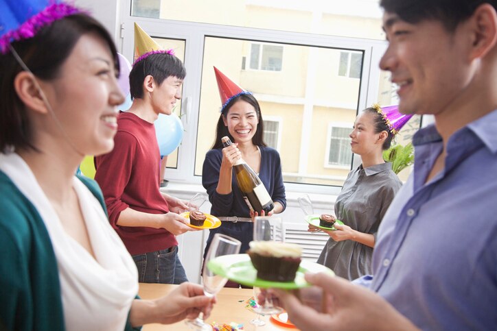 Business People Enjoying Office Party