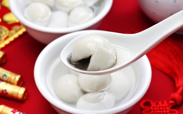 Black Sesame Glutinous Rice Balls